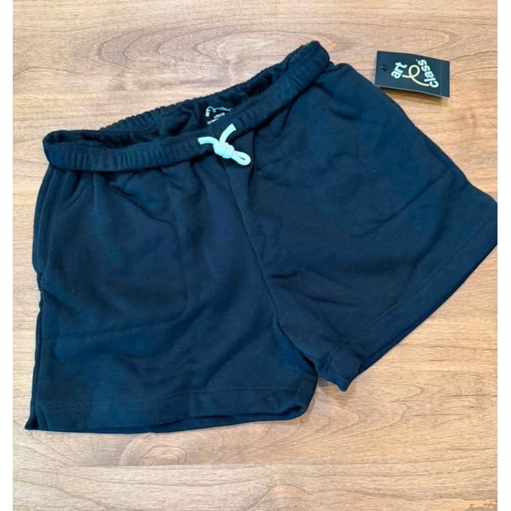 Art Class Girls Knit Shorts Black Elastic Waist Drawstring Size L 10/12 NWT